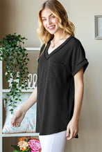 Load image into Gallery viewer, Heimish Front Pocket Short Sleeve Ribbed Top