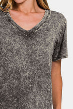 Load image into Gallery viewer, Zenana Full Size Washed Short Sleeve V-Neck T-Shirt