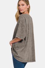 Load image into Gallery viewer, Zenana Washed Round Neck Drop Shoulder Oversized T-Shirt