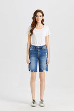 Load image into Gallery viewer, BAYEAS Super High Rise Denim Bermuda Shorts