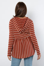 Load image into Gallery viewer, Be Stage Drawstring Striped Babydoll Hoodie