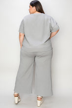 Load image into Gallery viewer, Double Take Texture Short Sleeve Top and Pants Set