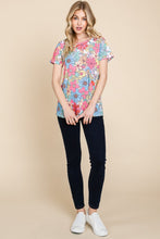 Load image into Gallery viewer, BOMBOM Floral Short Sleeve T-Shirt