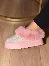 Load image into Gallery viewer, WILD DIVA Embellished Faux Fur Platform Booties