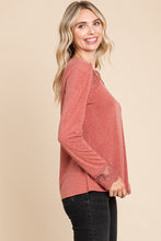Load image into Gallery viewer, Super Lady Lace Detail Round Neck T-Shirt