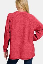 Load image into Gallery viewer, Zenana Full Size Brushed Melange Hacci High-Low Sweater
