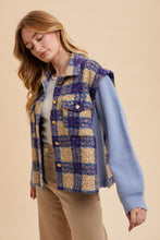 Load image into Gallery viewer, Annie Wear Faux Fur Plaid Button Up Jacket