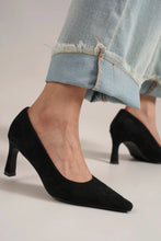 Load image into Gallery viewer, Beast Fashion Faux Suede Point Toe Pumps