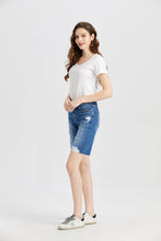 Load image into Gallery viewer, BAYEAS Super High Rise Denim Bermuda Shorts