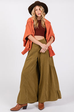 SAGE + FIG High Rise Corduroy Wide Leg Pants