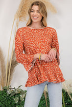 Load image into Gallery viewer, Celeste Floral Ruffle Detail Top