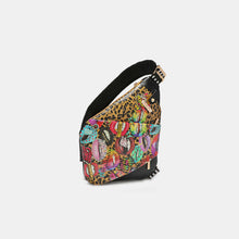 Load image into Gallery viewer, Nicole Lee USA Vegan Leather Leopard &amp; Lip Pattern Crossbody Bag