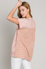 Load image into Gallery viewer, Cotton Bleu by Nu Label Plaid Short Sleeve T-Shirt