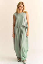 Load image into Gallery viewer, Davi &amp; Dani Drawstring Hem Round Neck Tank and Pants Set