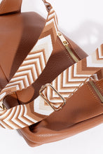 Load image into Gallery viewer, Fame PU Leather Chevron Strap Crossbody Bag