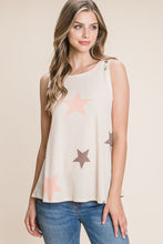 Load image into Gallery viewer, BOMBOM Star Print Round Neck Tank