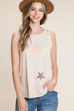 Load image into Gallery viewer, BOMBOM Star Print Round Neck Tank