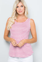 Load image into Gallery viewer, Celeste Backside Bow Tie Striped Tank