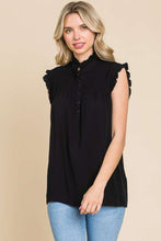 Load image into Gallery viewer, Culture Code Frill Edge Smocked Sleeveless Top