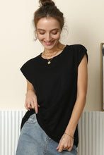 Load image into Gallery viewer, Ninexis Round Neck Cap Sleeve T-Shirt