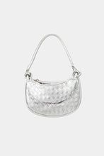 Load image into Gallery viewer, Fame PU Leather Basket Weave Half Moon Bag