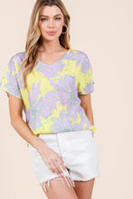 Load image into Gallery viewer, BOMBOM Floral Short Sleeve T-Shirt