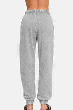 Load image into Gallery viewer, Zenana Acid Wash Fleece Drawstring Sweatpants with Pockets