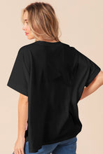 Load image into Gallery viewer, BiBi Sequin Bow Patch Short Sleeve T-Shirt