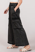 Load image into Gallery viewer, SAGE + FIG Knit Terry Mineral Wash Wide Leg Pants