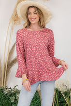 Load image into Gallery viewer, Celeste Floral Ruffle Detail Top