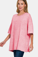 Load image into Gallery viewer, Zenana Washed Round Neck Drop Shoulder Oversized T-Shirt