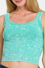 Load image into Gallery viewer, Zenana Washed Ribbed Scoop Neck Wide Strap Tank