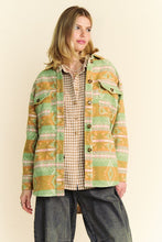 Load image into Gallery viewer, Davi &amp; Dani High-Low Geometric Long Sleeve Shacket with Pockets