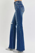Load image into Gallery viewer, RISEN Distressed Button-Fly Flare Jeans