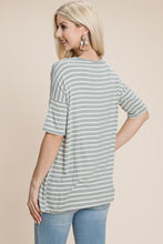 Load image into Gallery viewer, BOMBOM Striped Round Neck T-Shirt