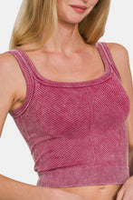 Load image into Gallery viewer, Zenana Washed Ribbed Scoop Neck Wide Strap Tank