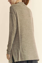 Load image into Gallery viewer, Davi &amp; Dani Slit Mock Neck Long Sleeve Top