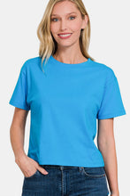 Load image into Gallery viewer, Zenana Round Neck Short Sleeve Cropped T-Shirt