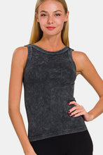 Load image into Gallery viewer, Zenana 2 Way Neckline Washed Ribbed Cropped Tank