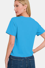 Load image into Gallery viewer, Zenana Round Neck Short Sleeve Cropped T-Shirt