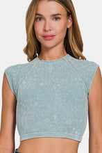 Load image into Gallery viewer, Zenana Ribbed Round Neck Cropped Top