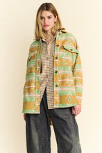 Load image into Gallery viewer, Davi &amp; Dani High-Low Geometric Long Sleeve Shacket with Pockets