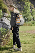 Load image into Gallery viewer, Himawari Striped Waterproof Nylon Backpack Bag with Side Pockets