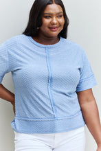 Load image into Gallery viewer, HOPELY Cater 2 You Swiss Dot Reverse Stitch Short Sleeve Top