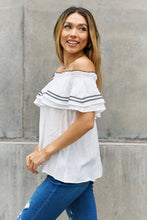 Load image into Gallery viewer, ODDI Off The Shoulder Ruffle Blouse