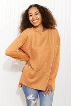 Load image into Gallery viewer, Zenana This Weekend Melange Jacquard High-Low Sweater
