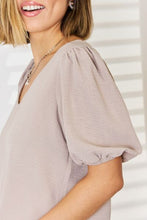 Load image into Gallery viewer, Zenana V-Neck Puff Sleeve Top