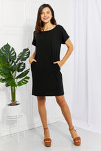 Load image into Gallery viewer, Zenana Chic in the City Rolled Short Sleeve Dress
