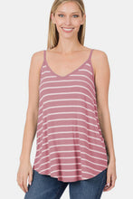 Load image into Gallery viewer, Zenana Striped Curved Hem Cami