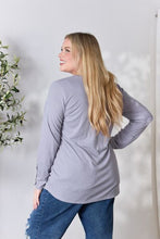 Load image into Gallery viewer, Heimish Texture Half Button Long Sleeve Top